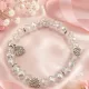 Crystal Pearl & Silver Heart 