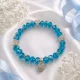 Aqua Pearl & Silver Heart 