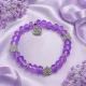 Lilac  Pearl & Silver Heart 