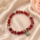 Red Pearl & Silver Heart 