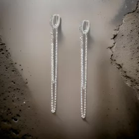Ring & Pearl Long Silver
