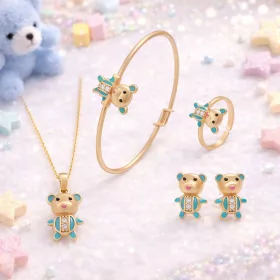 Crystal Aqua Bear Kid's szett