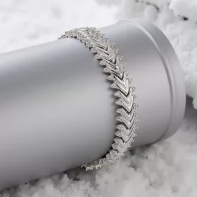 Snake Crystal Silver Luxus