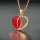 Red Heart Crystal medál lánccal