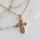 Bubble Cross Crystal Gold