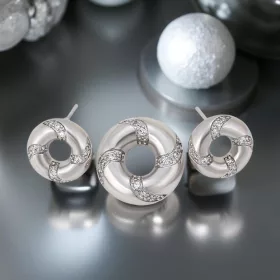 Ring Crystal Silver szett lánccal