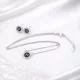 Black & Crystal Silver Point szett